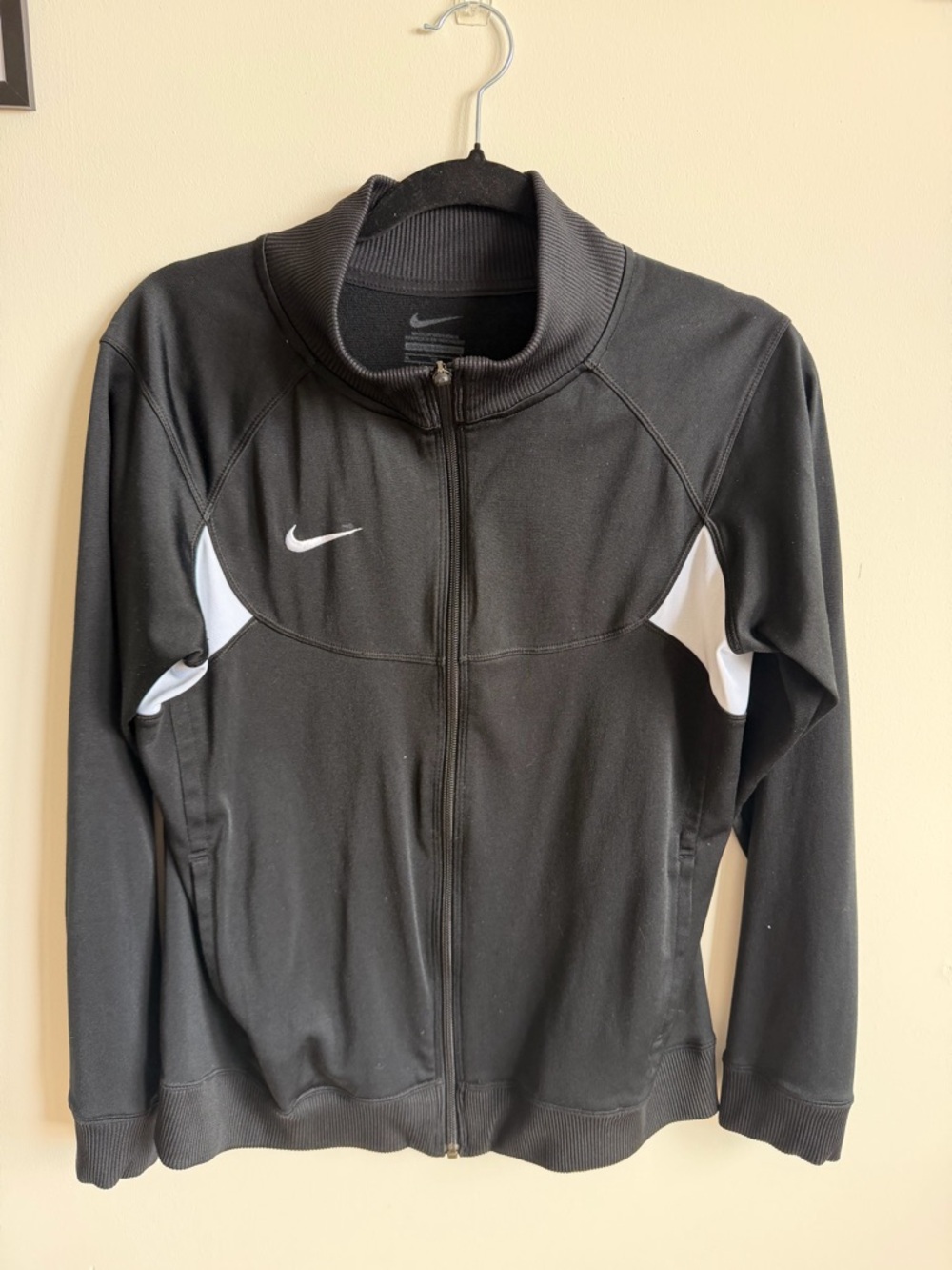 Nike Black Track Jacket with White Panels